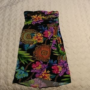 Jennifer Lopez Floral Strapless Dress